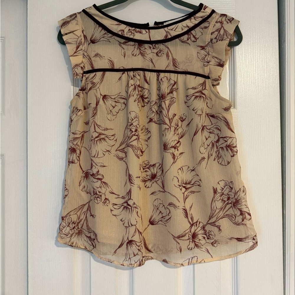 Monteau Cream Babydoll Dress with Flutter Sleeves